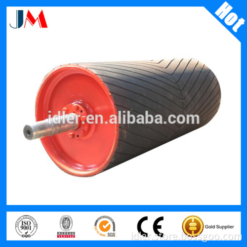 Rubber coated snub pulley